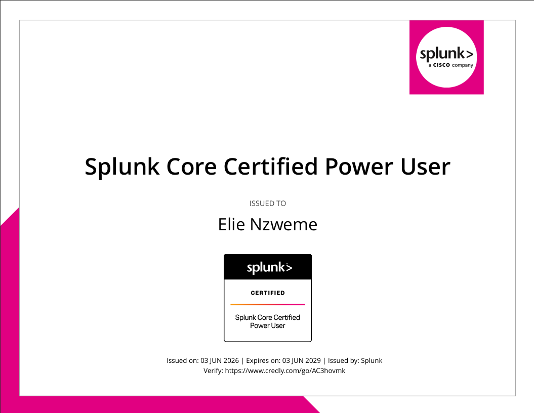 Splunk Core Certified Power User certification
